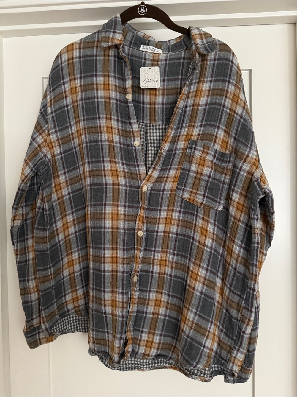 Free People xCP Shades cotton flannel button up